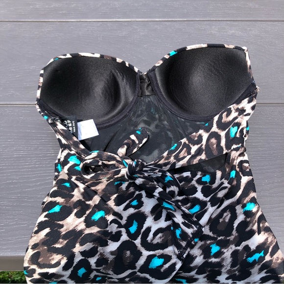 COCO REEF Women’s Swimsuit Bathing Suit Tankini Animal Print XS 32C S 34C - Picture 8 of 9